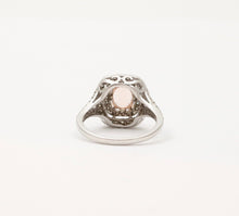 Load image into Gallery viewer, Vintage Morganite Diamonds 10K White Gold Ring
