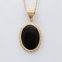 Load image into Gallery viewer, Vintage 14K Gold Onyx Charm Pendant.Necklace
