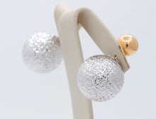 Load image into Gallery viewer, Italian Vintage 14K White Yellow Ball Earrings
