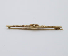 Load image into Gallery viewer, Antique Art Nouveau 14K Yellow Gold Citrine Bar Brooch, Pin
