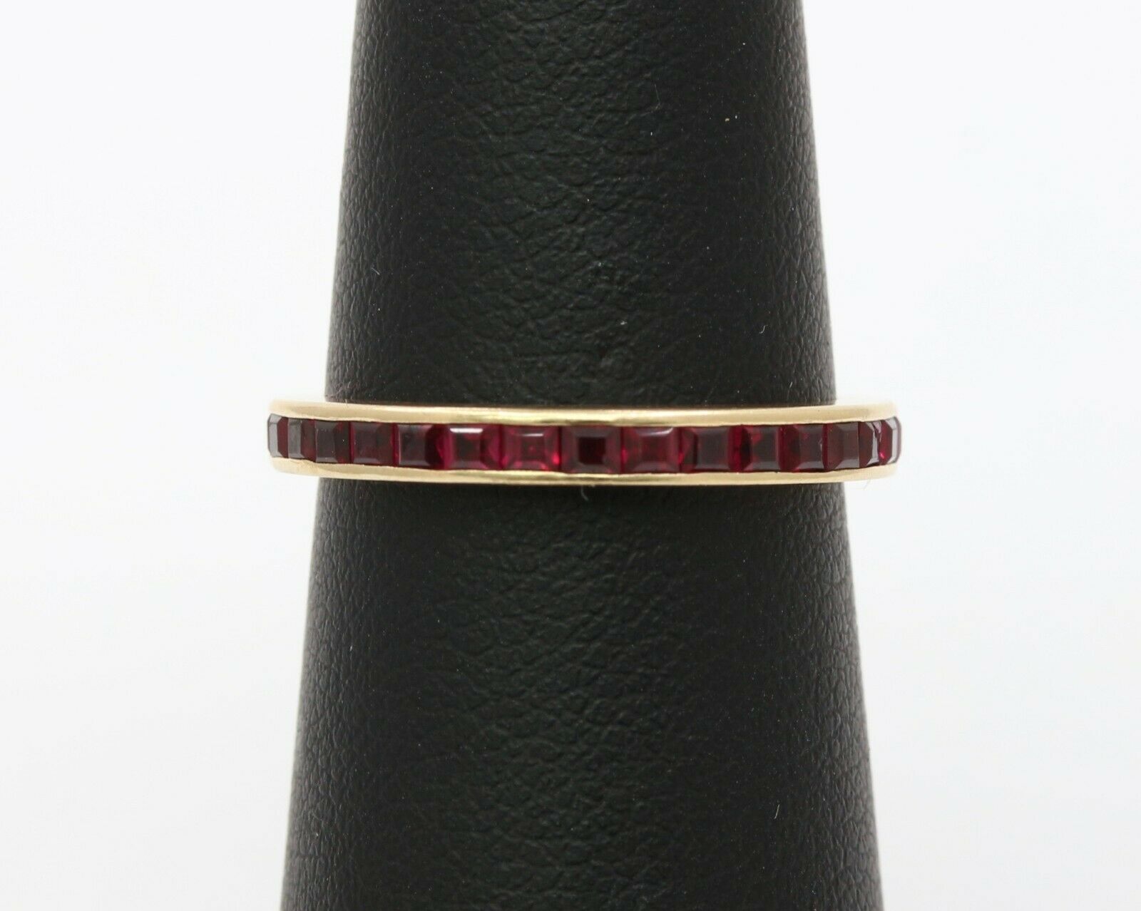 Vintage 14K Yellow Gold Ruby Eternity Band