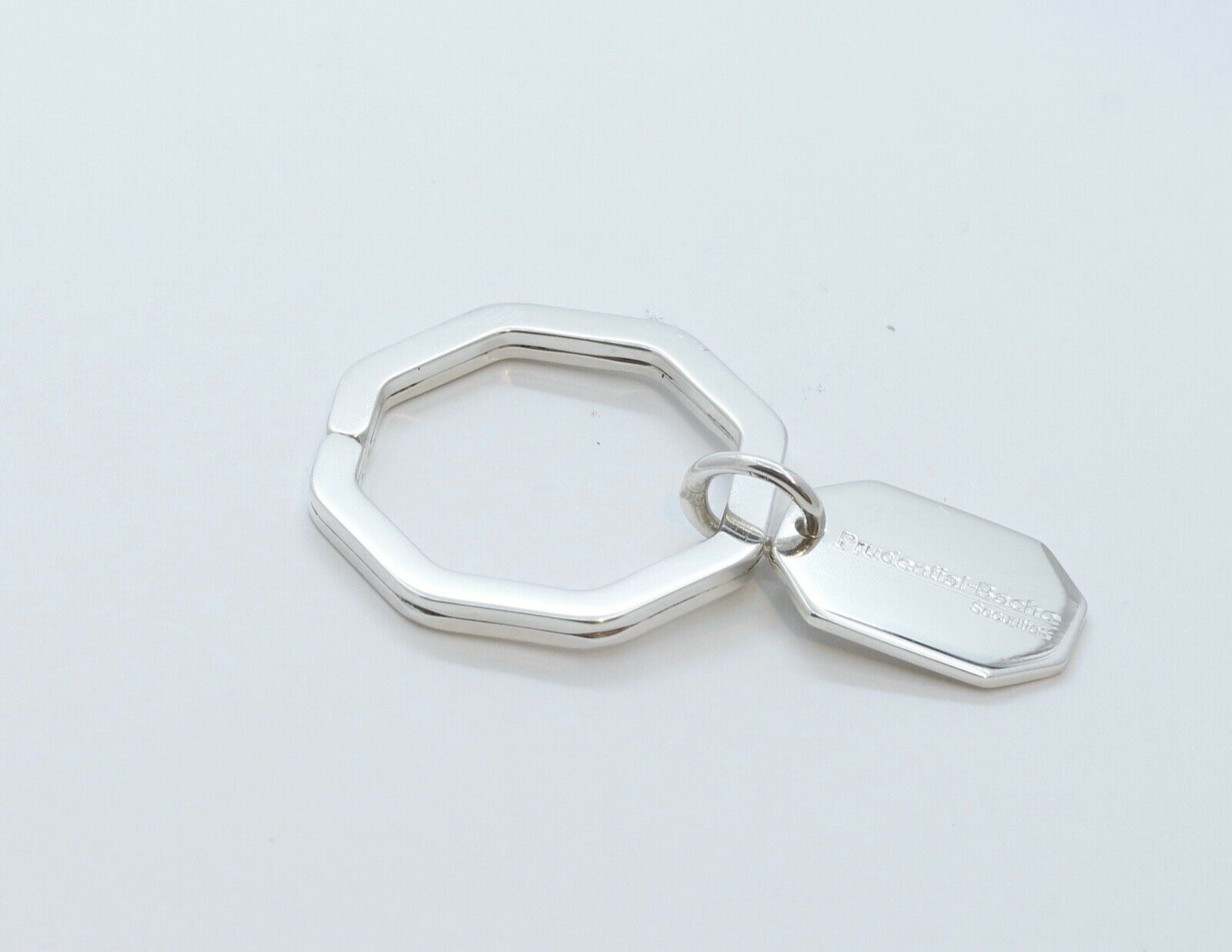 Tiffany and Co. Octagonal Keychain 925 Sterling Silver