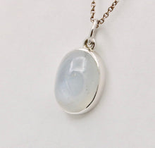 Load image into Gallery viewer, Vintage Cabochon Star Sapphire 14K White Gold Charm Pendant.
