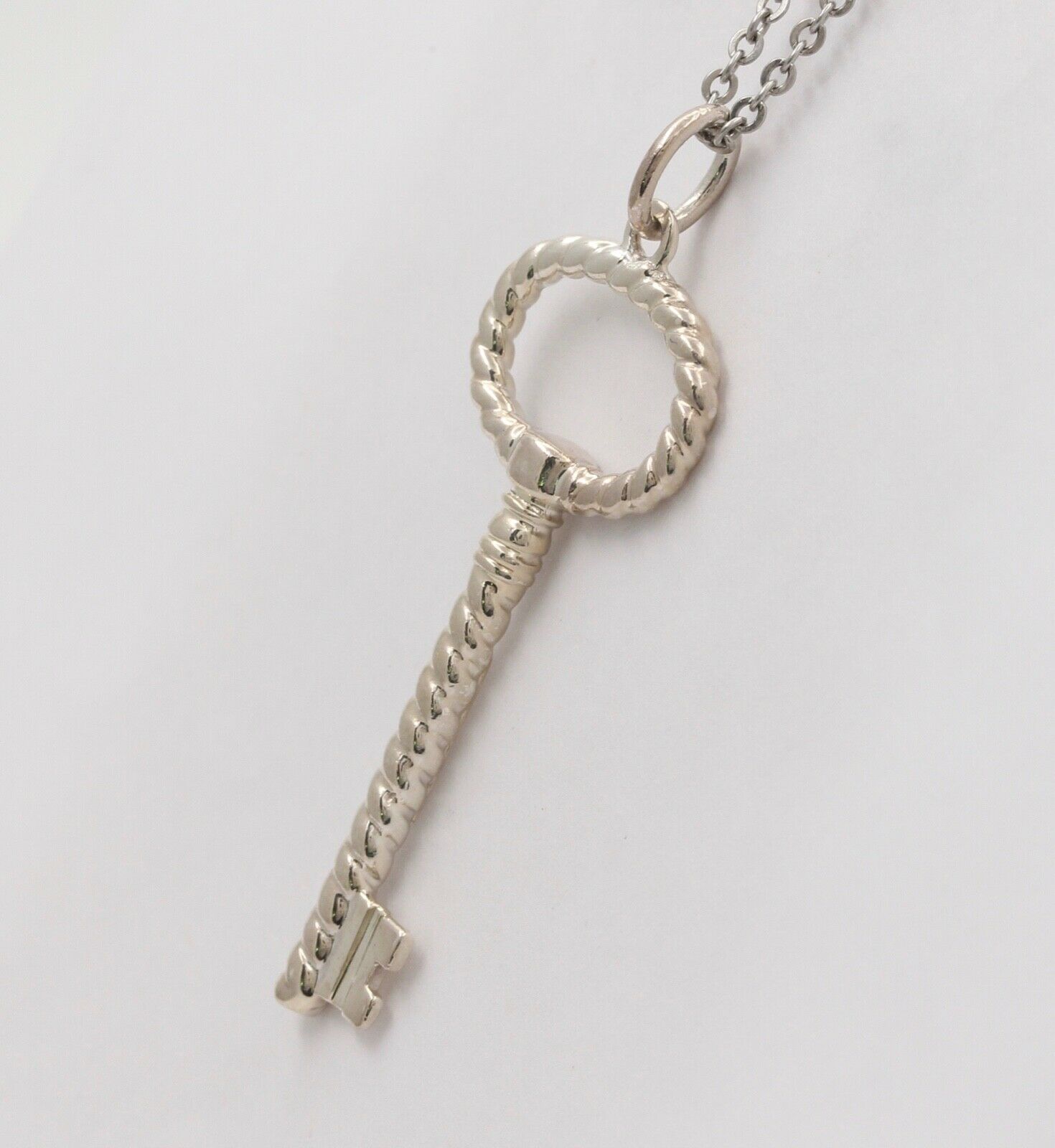 Tiffany and Co. Italy Key Pendant 925 Sterling Silver