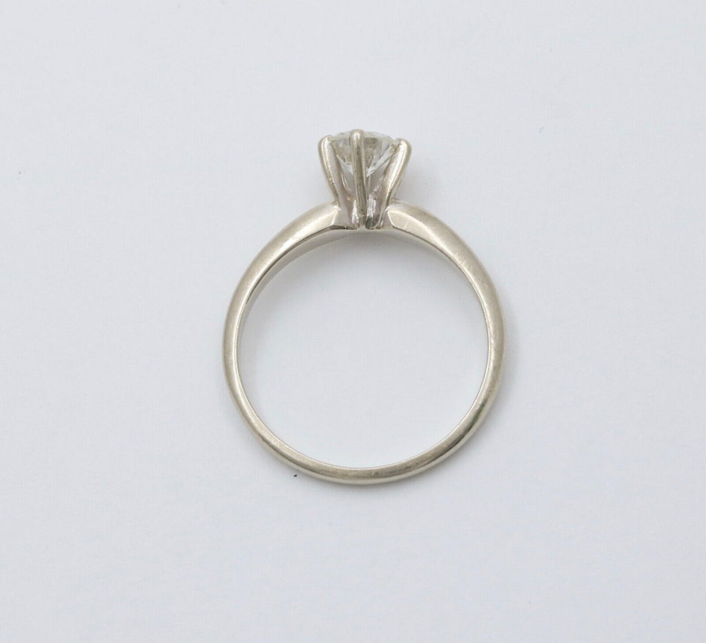 Vintage Diamond 14K White Gold Engagement Ring