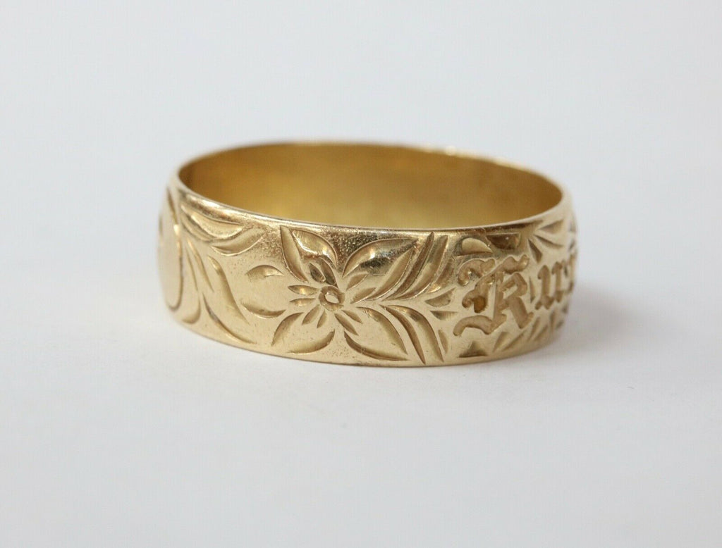 Vintage Kuuipo My Sweetheart 14K Yellow Gold Band Ring