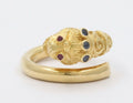 Vintage 18K Yellow Gold Dragons Head Ring