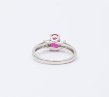 Load image into Gallery viewer, Vintage Ruby Diamonds 10K White Gold Ring
