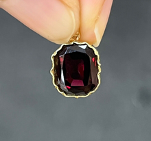 Load image into Gallery viewer, Antique 18K Yellow Gold Rhodolite Garnet Charm Pendant
