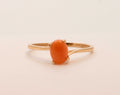 Ladies Vintage Petite Agate Bypass 10K Yellow Gold Ring
