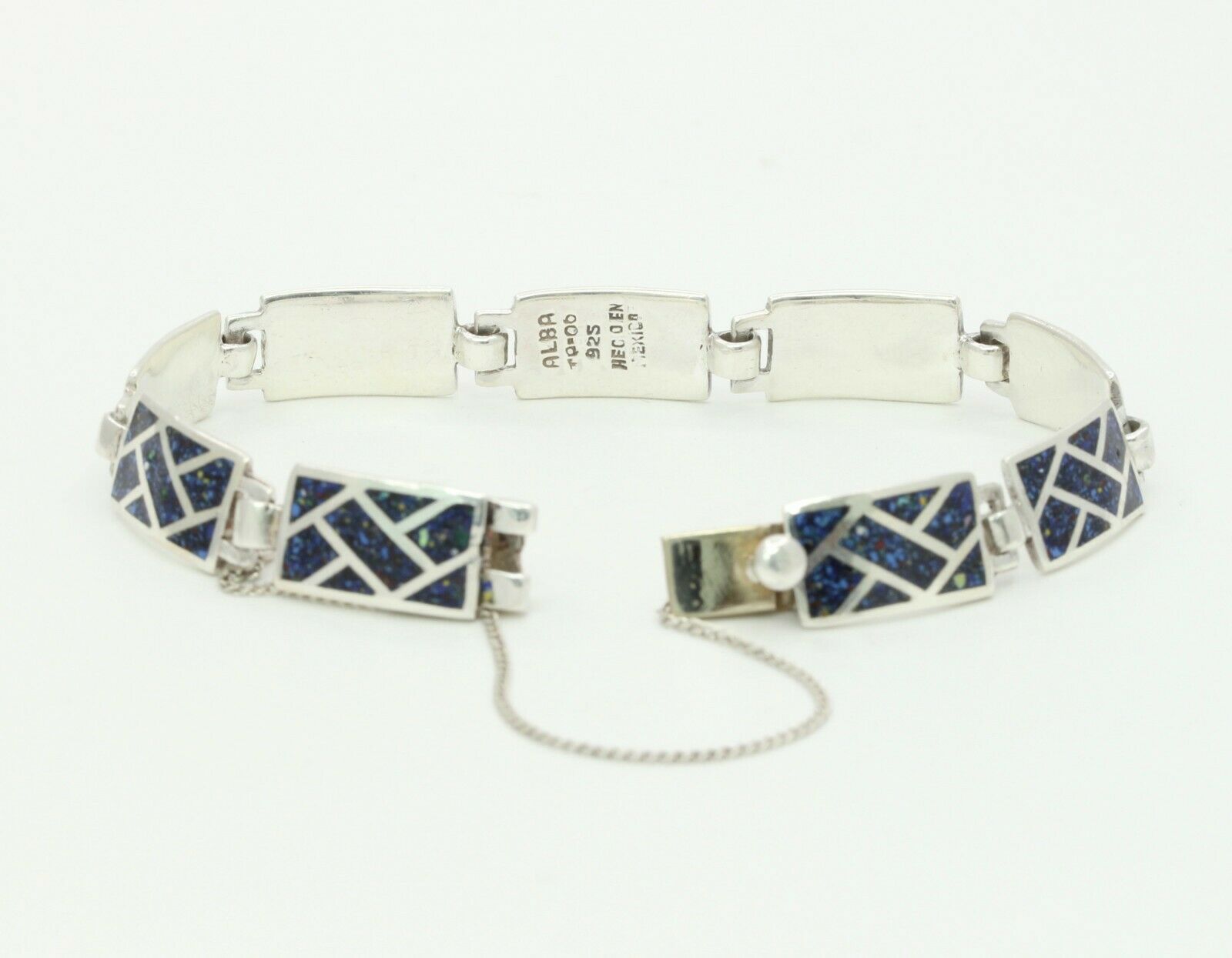 Vintage Sterling Silver Enamel Bracelet