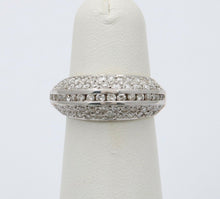 Load image into Gallery viewer, Vintage 14K Gold Diamond Minimal Pave Dome Ring, Wedding Band.
