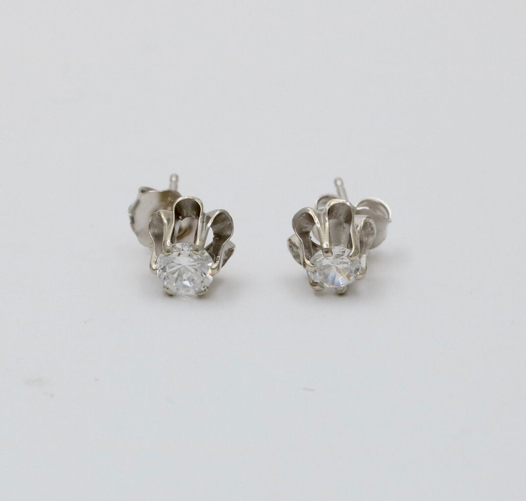 Timeless Diamond 14K White Gold Studs.