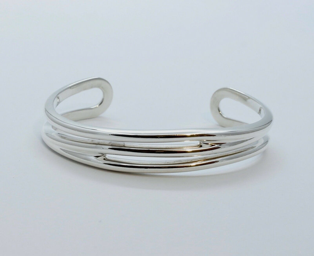 Vintage Tiffany and Co Ladies 925 Sterling Silver Bangle Cuff Bracelet
