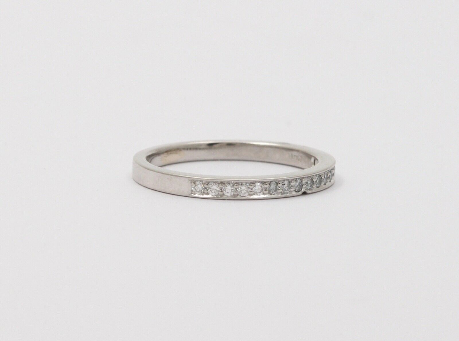 Vintage Diamonds Platinum Stacking Wedding Band