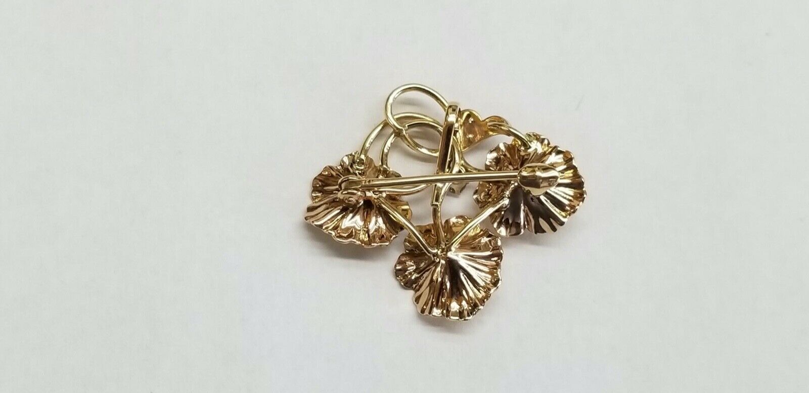 Beautiful Vintage Diamond Seed Pearls 14K Rose Gold Enamel Brooch Pin Pendant