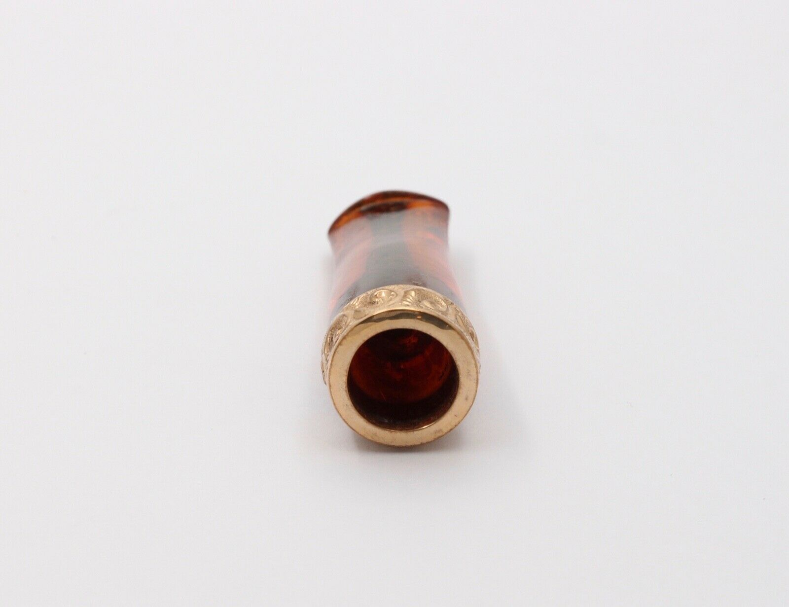 Victorian Cigar Mouthpiece Amber Gold Vermeil