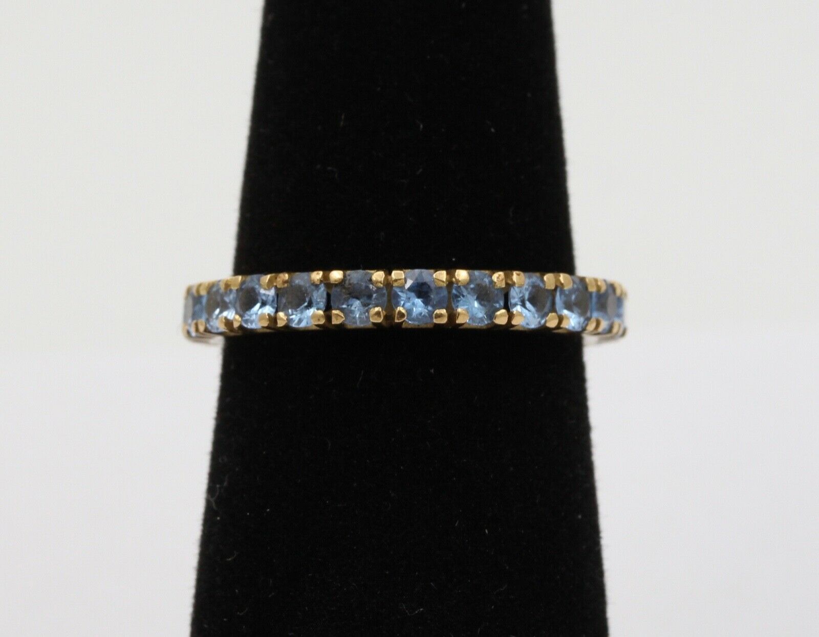 Vintage Spinel 18K Yellow Gold Eternity Stacking Wedding Band