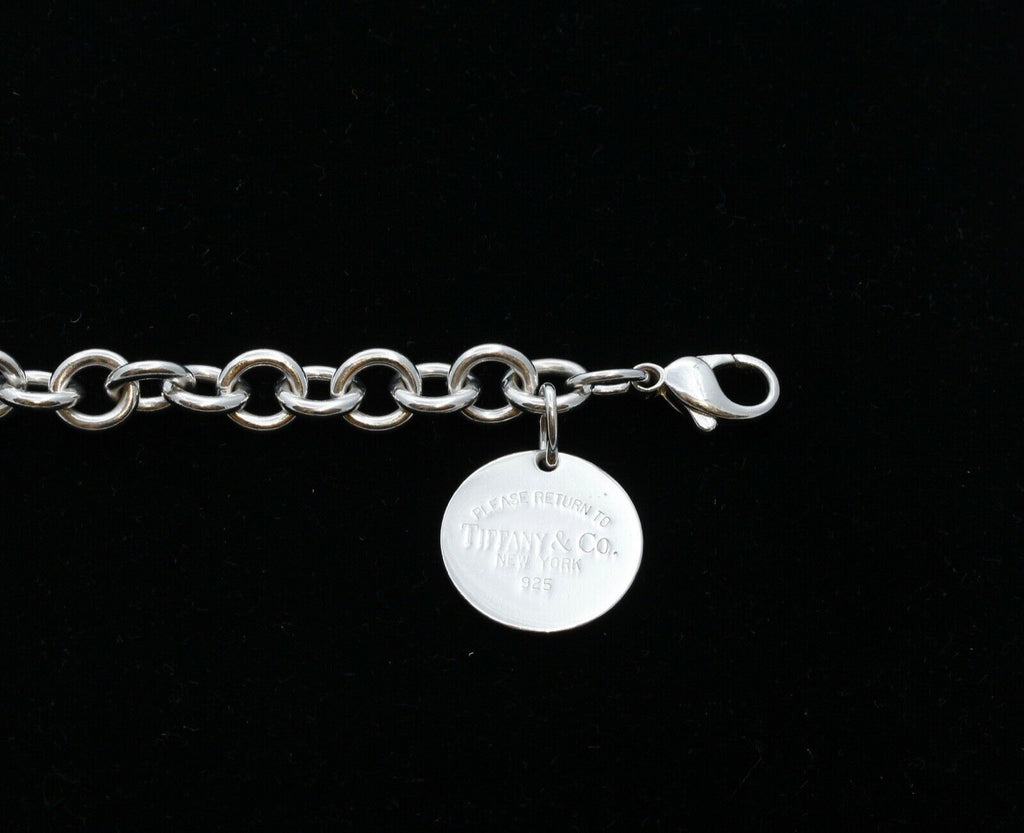 Vintage Tiffany and Co. Round Link Charm Bracelet 925