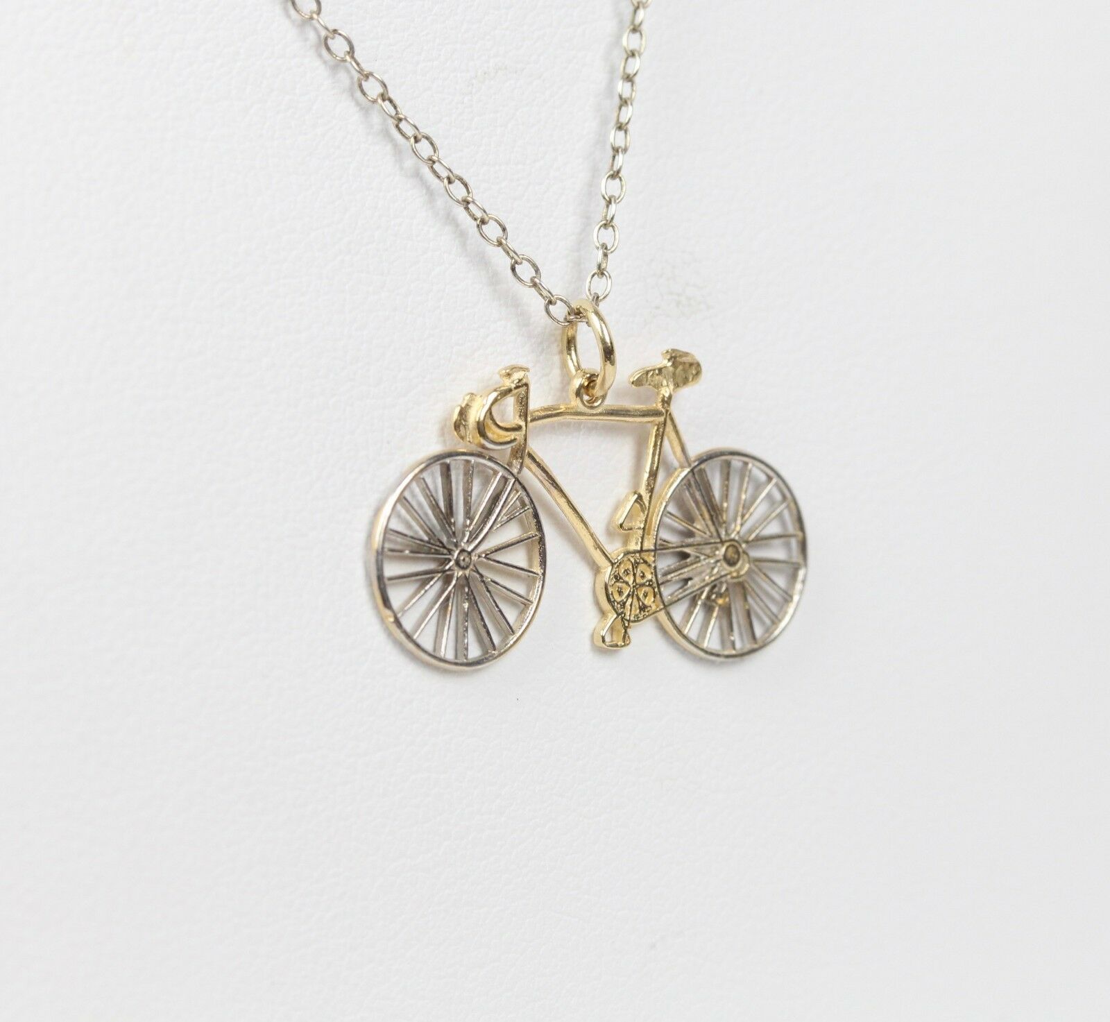 Vintage 14K Yellow Gold Bike Pendant