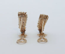 Load image into Gallery viewer, Vintage Leaf Diamonds 14K Yellow Gold Earrings
