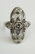 Load image into Gallery viewer, Art Deco Ladies Diamonds Sapphires Platinum Ring
