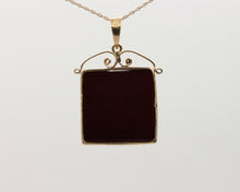 Load image into Gallery viewer, Art Nouveau Intaglio Carved Onyx 14K Yellow Gold Pendant
