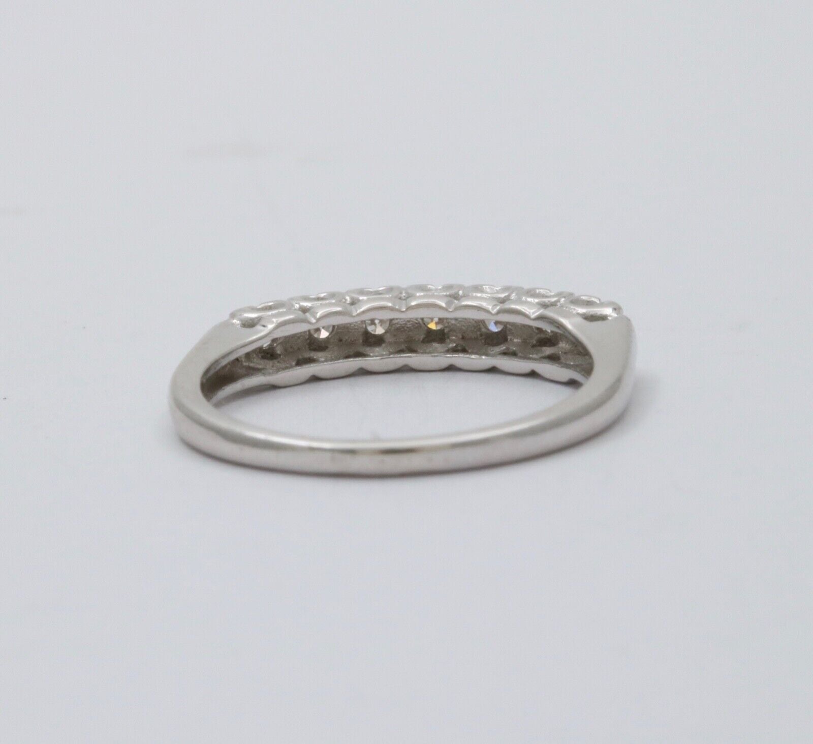 Vintage 14K Gold Diamond Half Eternity Ring Band