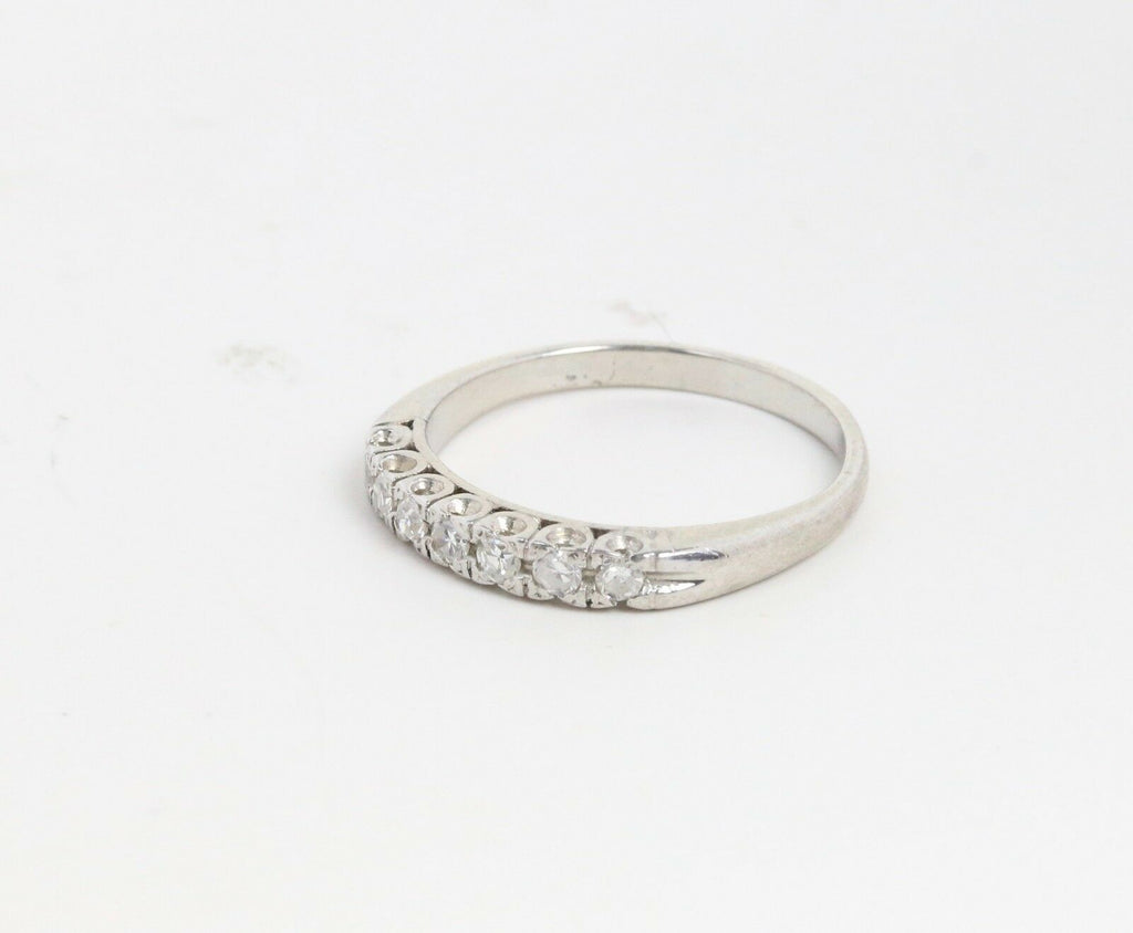 Vintage Platinum Diamond Wedding Band