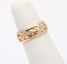 Load image into Gallery viewer, Art Deco Orange Blossom 14K Yellow Gold Wedding Band
