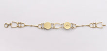 Load image into Gallery viewer, 1924’s Antique Essex Crystal Horse &amp; Fox 14K Gold Bracelet
