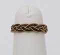 Antique Georgian 14K Yellow Gold Braided Ring Band, Mourning Jewelry