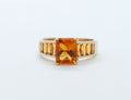 Beautiful Stones on a Vintage Citrine 14K Yellow Gold Ring