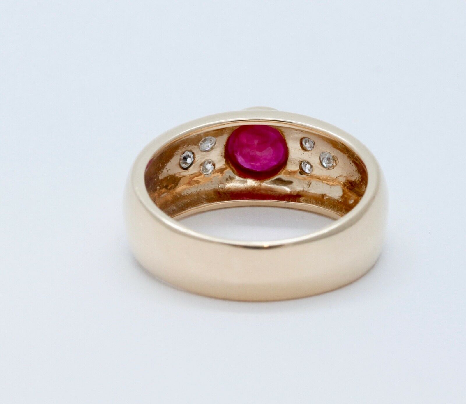 Ruby Diamonds 14K Yellow Gold Vintage Ring