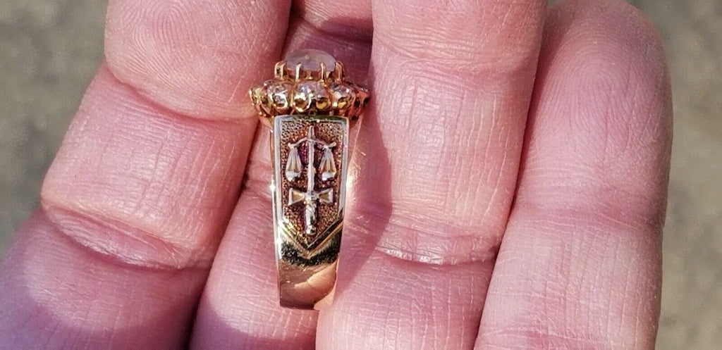 Important Historical Georgian Old Mine Diamonds Moonstone 18K Rose Gold Ring