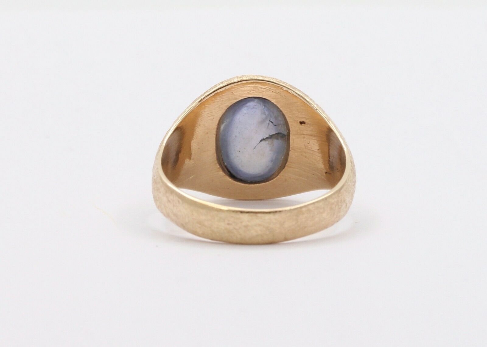 Vintage Men's 14K Yellow Handmade Star Sapphire Ring