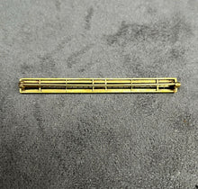 Load image into Gallery viewer, Antique Art Deco 14K Yellow Gold White &amp; Black Enamel Seed Pearl Bar Pin Brooch
