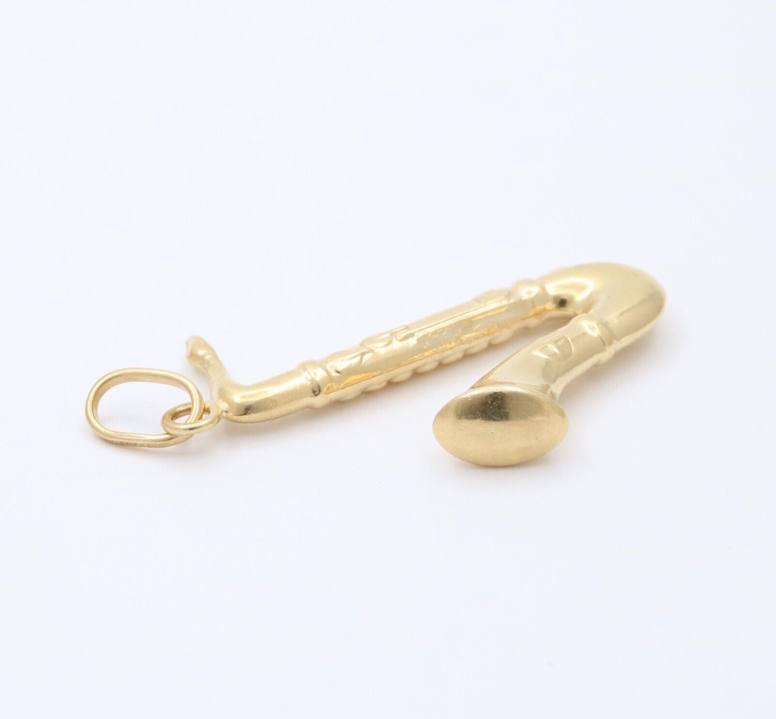 Vintage Alto Saxophone 14K Yellow Gold Pendant, Charm