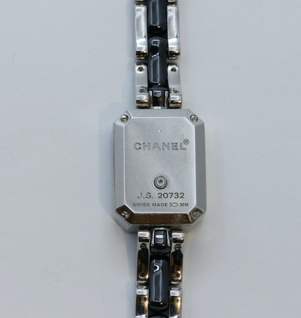 Chanel Premiere Mini Watch H2163 Diamonds Steel Black Ceramic