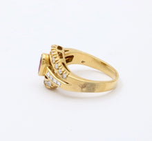 Load image into Gallery viewer, Vintage 18K Yellow Gold Ruby &amp; Diamond Ring, Engagement Ring
