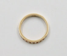 Load image into Gallery viewer, Vintage 14K Yellow Gold Half Eternity Diamond Wedding Band
