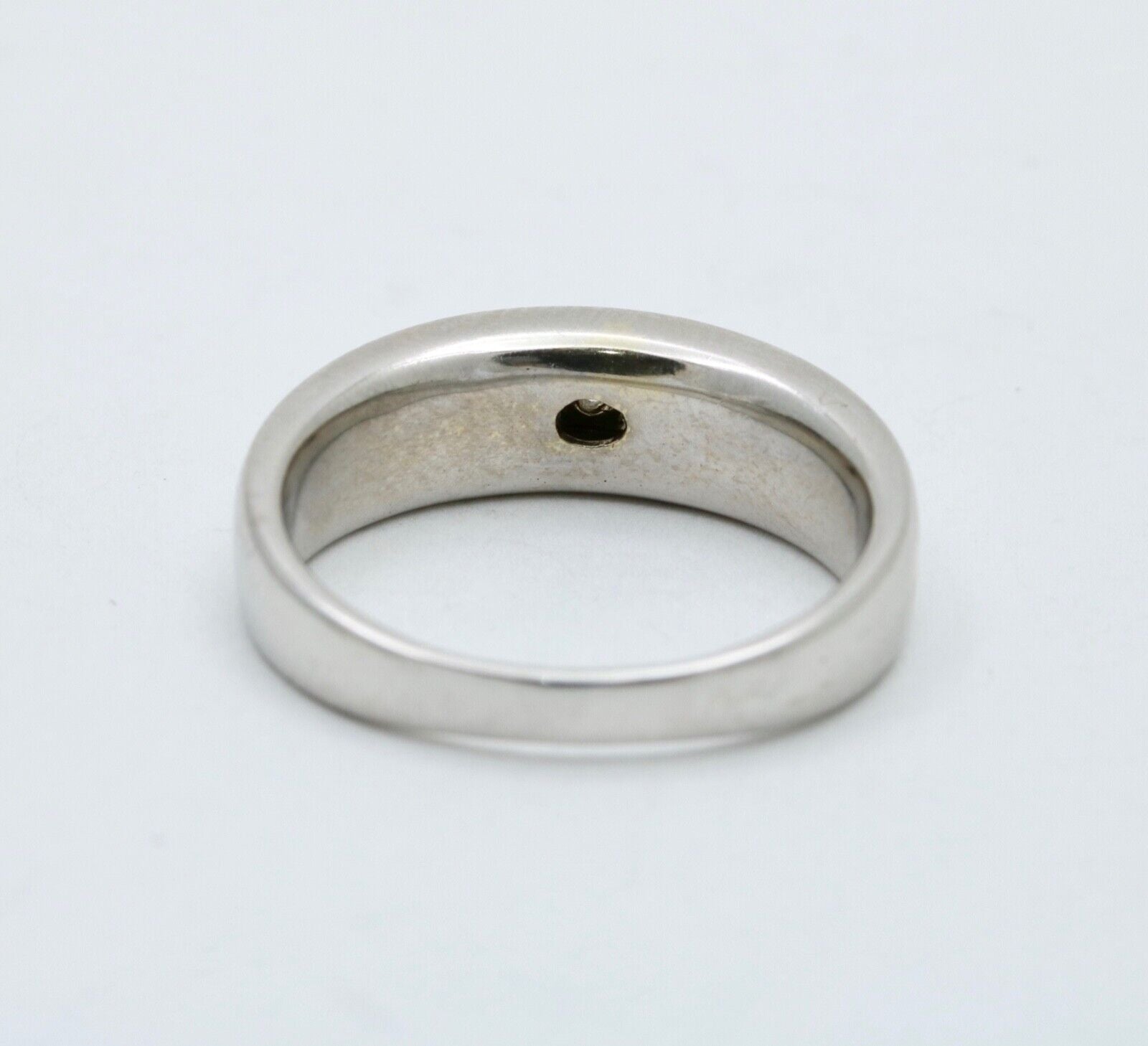 Vintage Round Baguette Cut Diamond 14K White Gold Ring