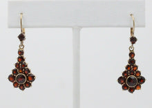 Load image into Gallery viewer, Victorian Revival Gold Filled Garnet Bohemian Ornament Earrings
