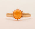 Victorian Mexican Opal Solitaire 14K Yellow Gold Ring