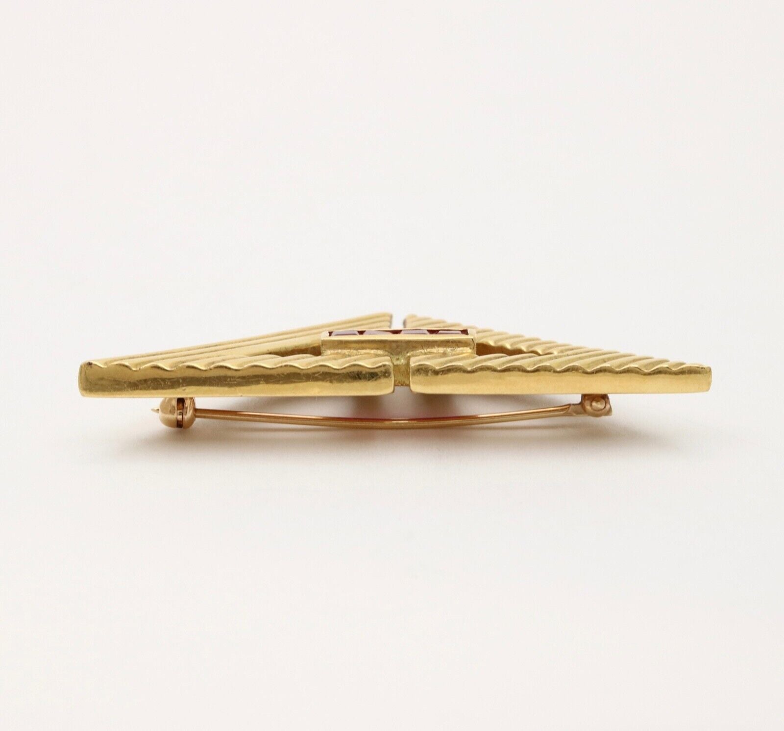 Vintage Tiffany & Co Ruby Triangle Brooch