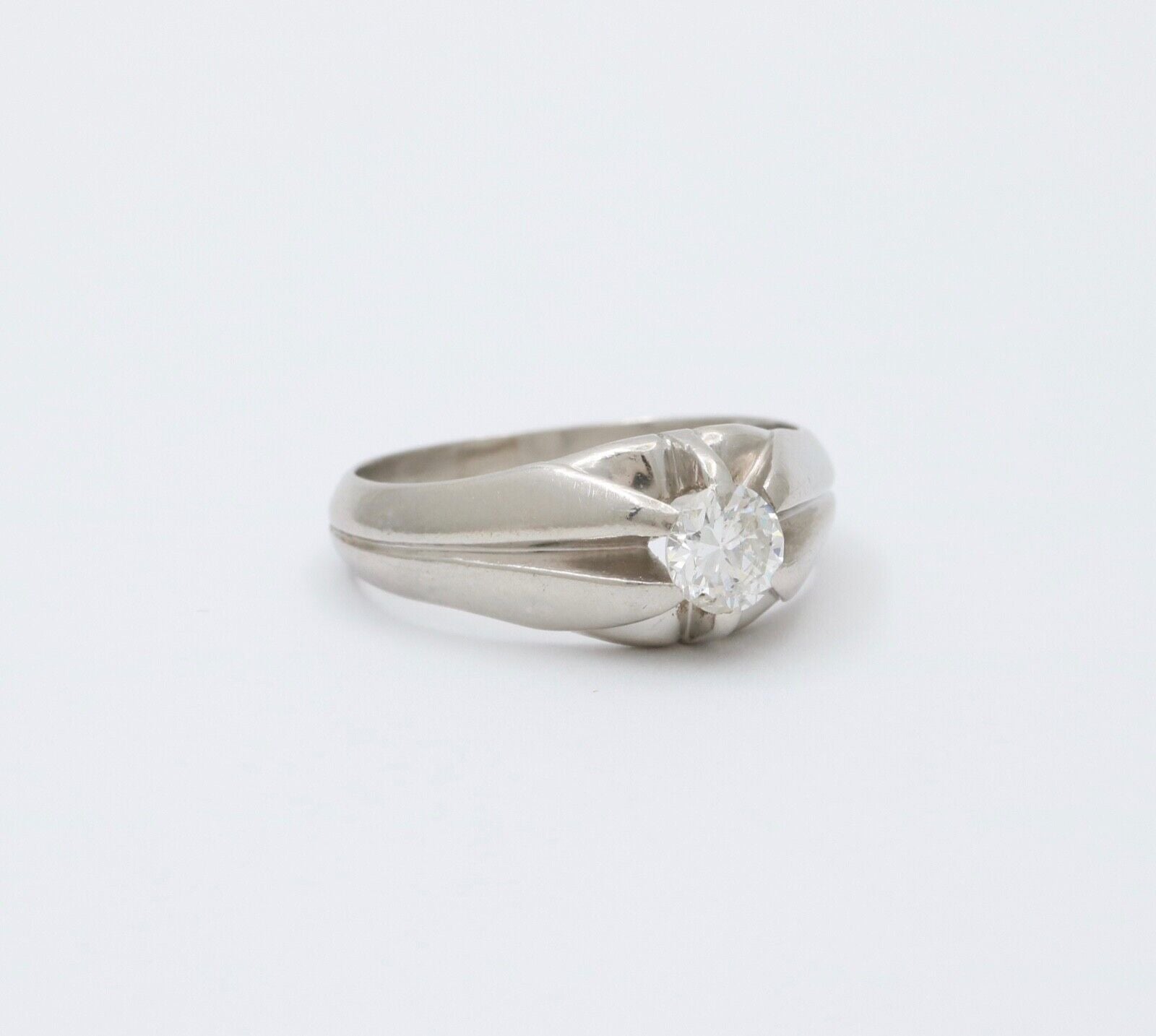 Antique Art Deco Platinum diamond ring Band, Engagement ring