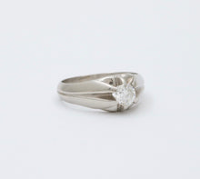 Load image into Gallery viewer, Antique Art Deco Platinum diamond ring Band, Engagement ring
