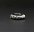 Vintage Judith Ripka Weave 925 Sterling Silver Ring Band