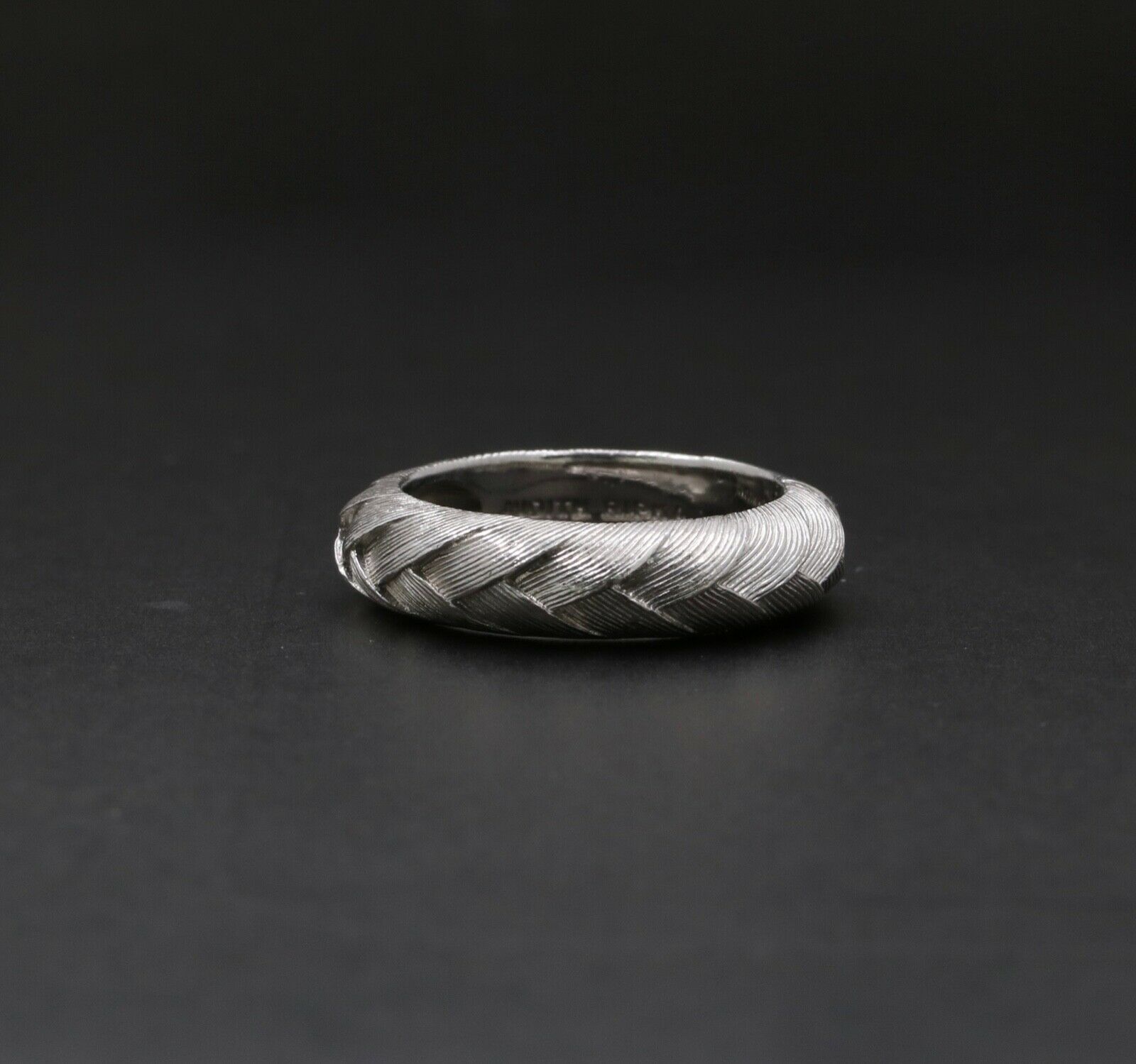 Vintage Judith Ripka Weave 925 Sterling Silver Ring Band
