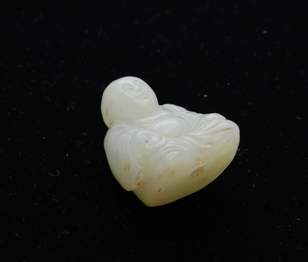 Carved Translucent Jade Budda Pendant Statue